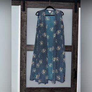 Lularoe Joy NWOT blue with florals large